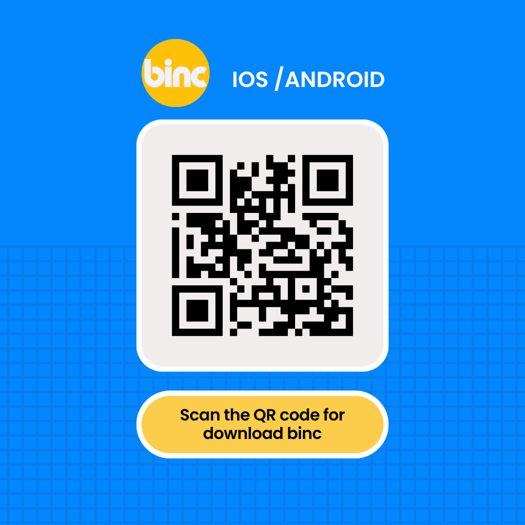 QR Code to download BINC app